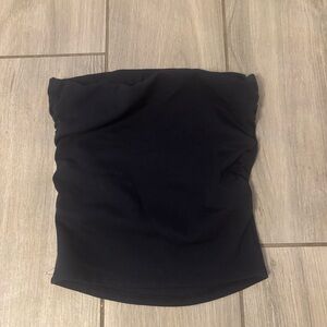 A xtra small navy blue tube crop top